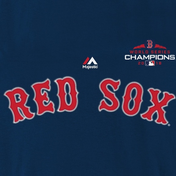 Mookie Betts Boston Red Sox Majestic Youth 2018 World Series Champions T-Shirt - Picture 3 of 4